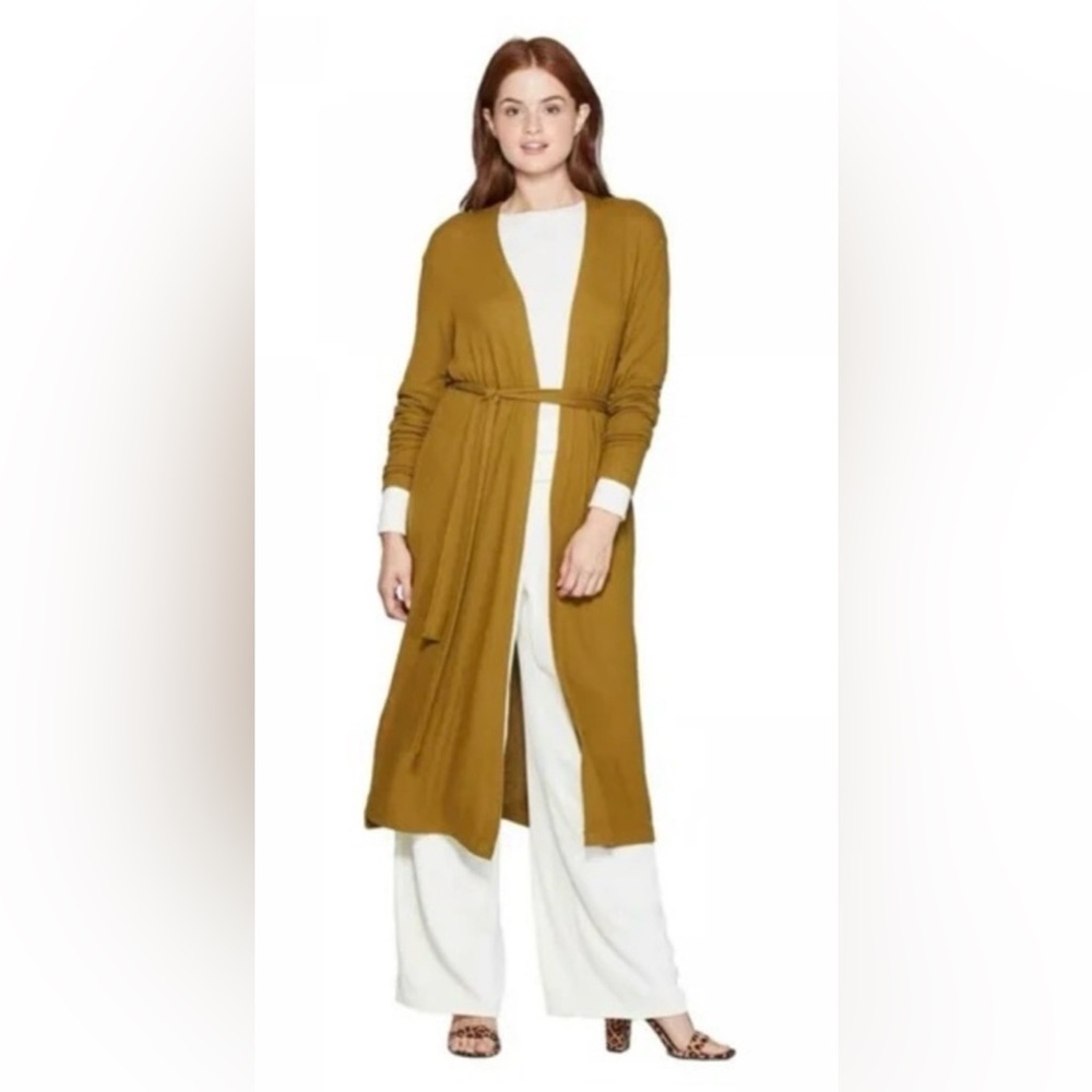 A New Day Women's Olive Green Long Cardigan Sweater